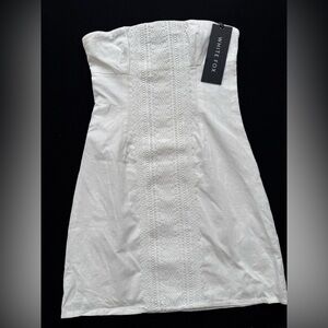 White Fox Boutique White Strapless Dress XS NWT
